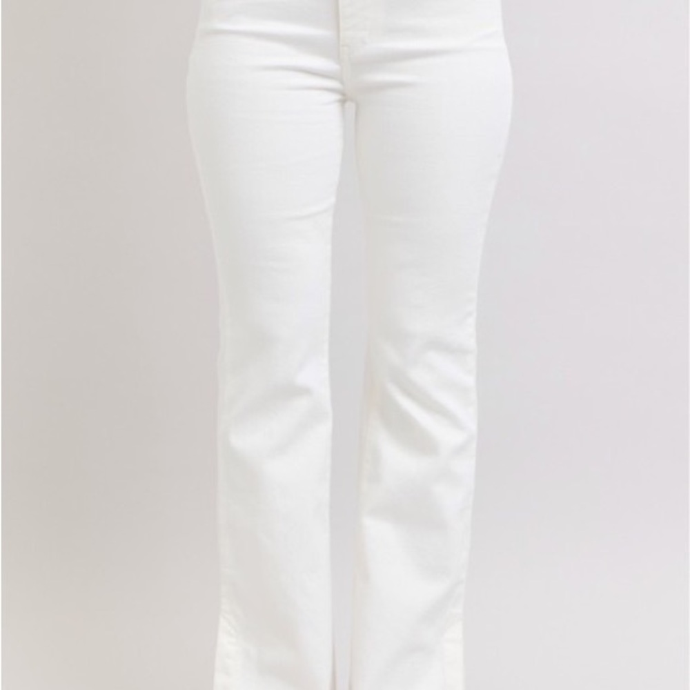 White sexy and hug all your feminine curves. Flare at bottom .